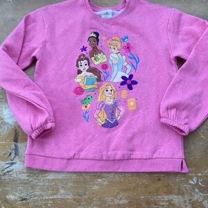Disney Princesses Pink Fleece Sweatshirt Girl 11-12